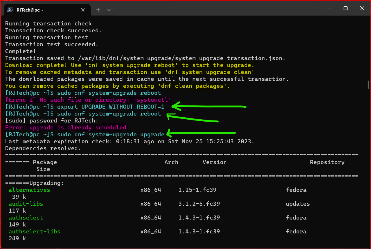 setting environment variable to not reboot after upgrade